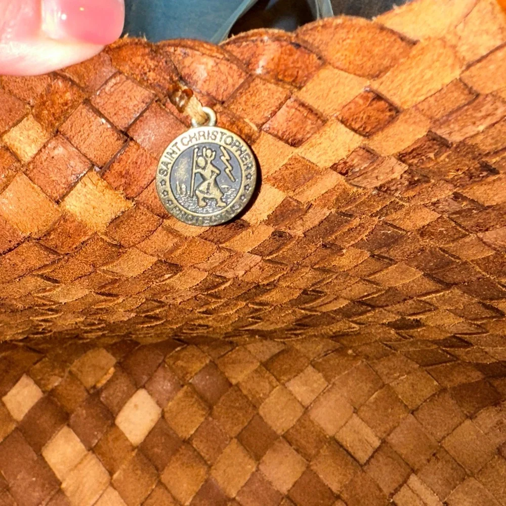 Dragon Diffusion Woven Leather Satchel in Warm Brown - Picture 6 of 7